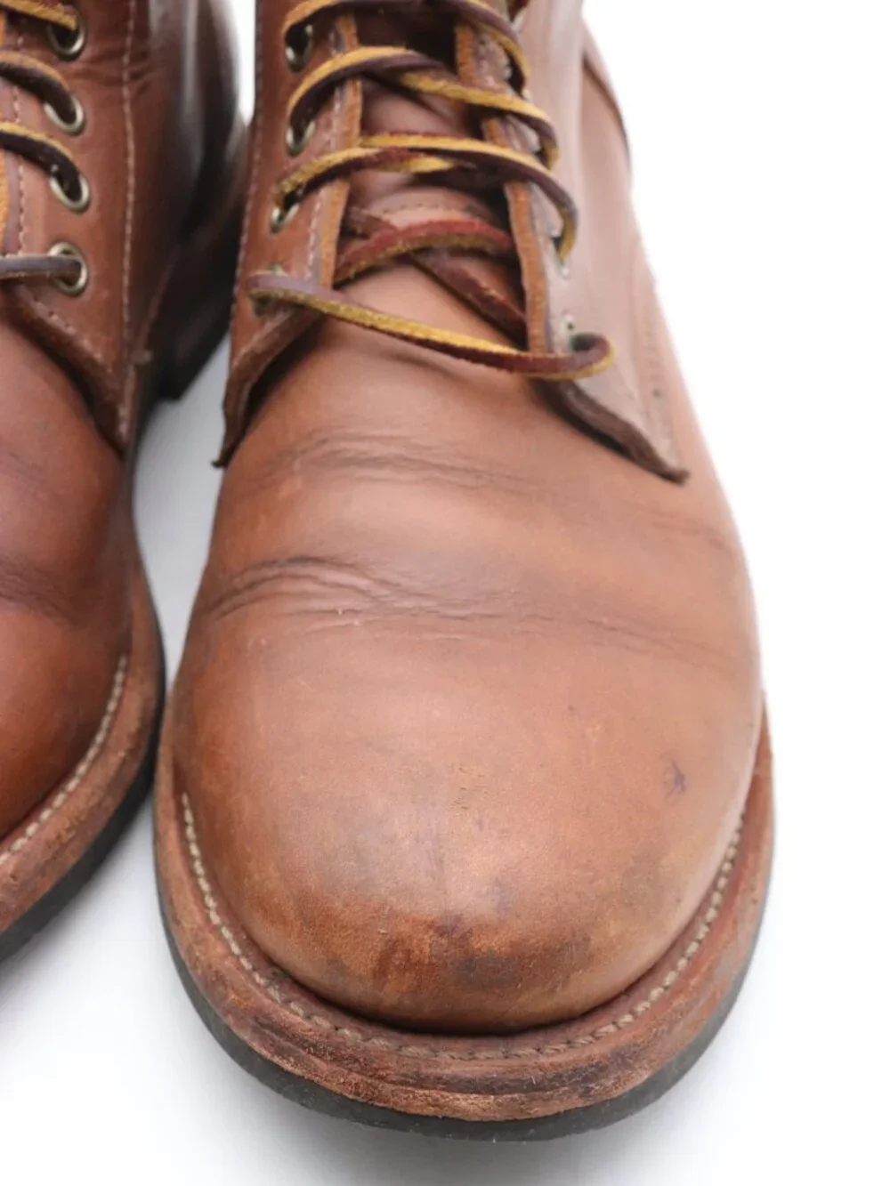 Oak Street Bootmakers Trench Boots Men's 9 Brown Leather Boots Lace Up Made USA